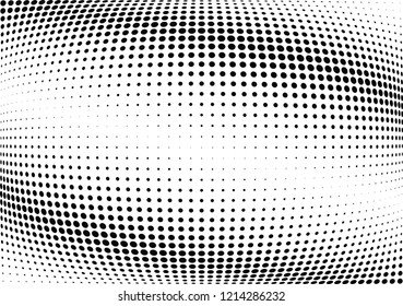 Abstract halftone wave dotted background. Halftone twisted grunge pattern, dot, circle.  Vector modern optical halftone pop art texture for poster, business card, cover, label mock-up, sticker layout