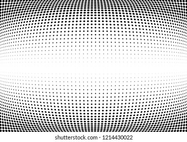 Abstract halftone wave dotted background. Halftone twisted grunge pattern, dot, circle.  Vector modern optical halftone pop art texture for poster, business card, cover, label mock-up, sticker layout