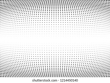 Abstract halftone wave dotted background. Halftone twisted grunge pattern, dot, circle.  Vector modern optical halftone pop art texture for poster, business card, cover, label mock-up, sticker layout