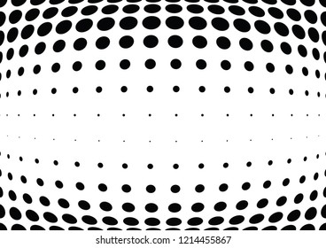 Abstract halftone wave dotted background. Halftone twisted grunge pattern, dot, circle.  Vector modern optical halftone pop art texture for poster, business card, cover, label mock-up, sticker layout
