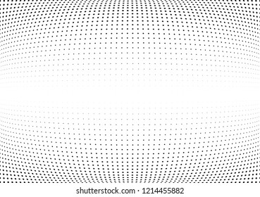 Abstract halftone wave dotted background. Halftone twisted grunge pattern, dot, circle.  Vector modern optical halftone pop art texture for poster, business card, cover, label mock-up, sticker layout