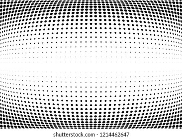 Abstract halftone wave dotted background. Halftone twisted grunge pattern, dot, circle.  Vector modern optical halftone pop art texture for poster, business card, cover, label mock-up, sticker layout