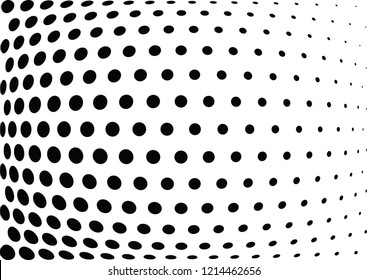 Abstract halftone wave dotted background. Halftone twisted grunge pattern, dot, circle.  Vector modern optical halftone pop art texture for poster, business card, cover, label mock-up, sticker layout