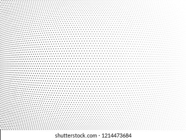 Abstract halftone wave dotted background. Halftone twisted grunge pattern, dot, circle.  Vector modern optical halftone pop art texture for poster, business card, cover, label mock-up, sticker layout