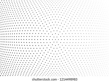 Abstract halftone wave dotted background. Halftone twisted grunge pattern, dot, circle.  Vector modern optical halftone pop art texture for poster, business card, cover, label mock-up, sticker layout