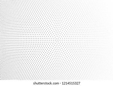 Abstract halftone wave dotted background. Halftone twisted grunge pattern, dot, circle.  Vector modern optical halftone pop art texture for poster, business card, cover, label mock-up, sticker layout