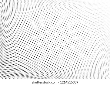 Abstract halftone wave dotted background. Halftone twisted grunge pattern, dot, circle.  Vector modern optical halftone pop art texture for poster, business card, cover, label mock-up, sticker layout