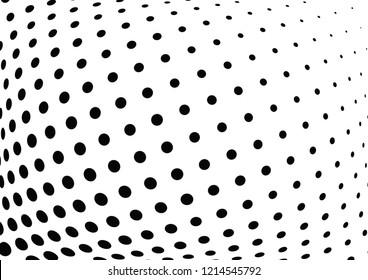 Abstract halftone wave dotted background. Halftone twisted grunge pattern, dot, circle.  Vector modern optical halftone pop art texture for poster, business card, cover, label mock-up, sticker layout