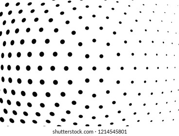 Abstract halftone wave dotted background. Halftone twisted grunge pattern, dot, circle.  Vector modern optical halftone pop art texture for poster, business card, cover, label mock-up, sticker layout