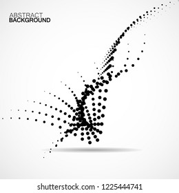 Abstract halftone wave, dotted background. Vector