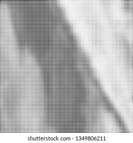 Abstract halftone wave dotted background. Fantastic monochrome texture. Pop art template for posters, labels, backdrops