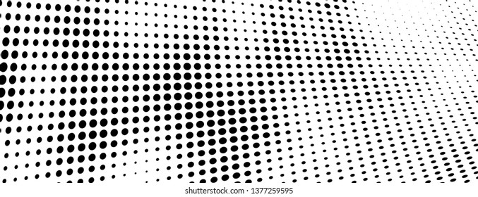 Abstract halftone wave dotted background