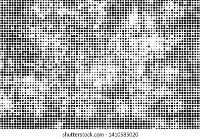 Abstract halftone wave dotted background. Monochrome texture of dots for printing