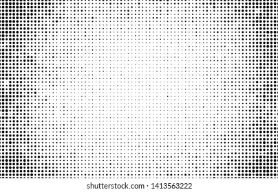 Abstract halftone wave dotted background. Monochrome texture of dots for printing