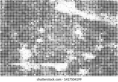 Abstract halftone wave dotted background. Monochrome texture of dots for printing