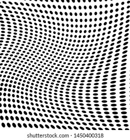 Abstract halftone wave dotted background