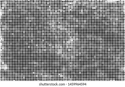 Abstract halftone wave dotted background. Monochrome texture of dots for printing