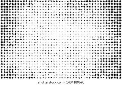 Abstract halftone wave dotted background. Monochrome texture of dots for printing