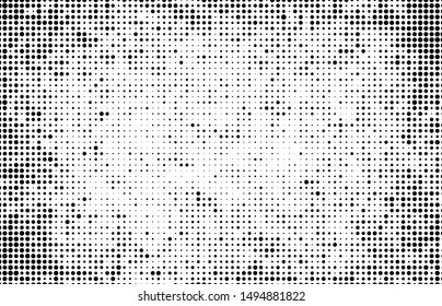 Abstract halftone wave dotted background. Monochrome texture of dots for printing