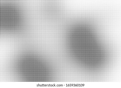 Ola de semitonos abstracta salpicada de fondo. Plantilla de puntos negros en un fondo blanco. Textura caótica monocroma