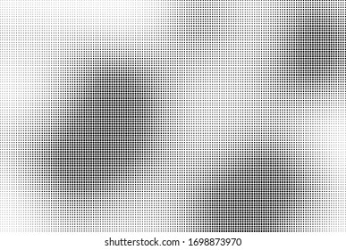 Ola de semitonos abstracta salpicada de fondo. Plantilla de puntos negros en un fondo blanco. Textura caótica monocroma