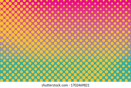 Ola de semitonos abstracta salpicada de fondo. Futurista estampado de trituro, punto, círculos. Textura moderna de arte pop óptico vectorial para carteles, tarjetas de visita, portada, maqueta de etiquetas, diseño de etiquetas