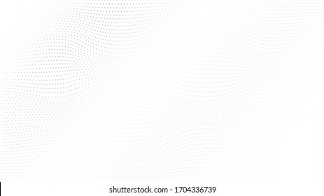 Abstract halftone wave dotted background. Modern monochrome background. Futuristic grunge pattern, dot, wave. Vector modern optical halftone texture for sites, poster, business card, cover