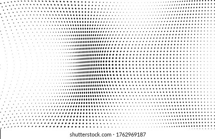Abstract halftone wave dotted background