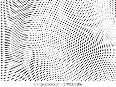 Abstract halftone wave dotted background