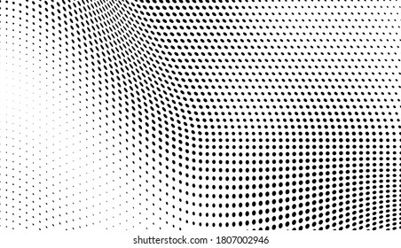 Abstract halftone wave dotted background