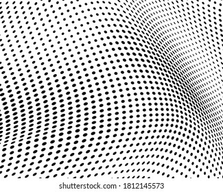 Abstract halftone wave dotted background