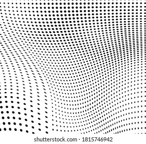 Abstract halftone wave dotted background