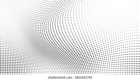 Abstract halftone wave dotted background