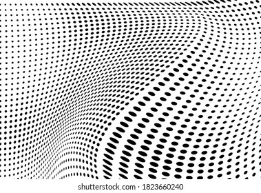 Abstract halftone wave dotted background