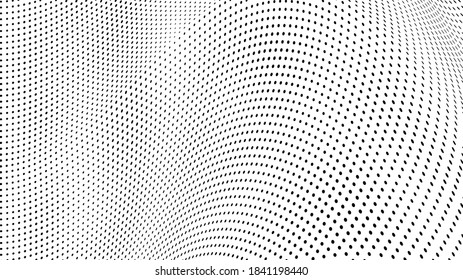 Abstract halftone wave dotted background