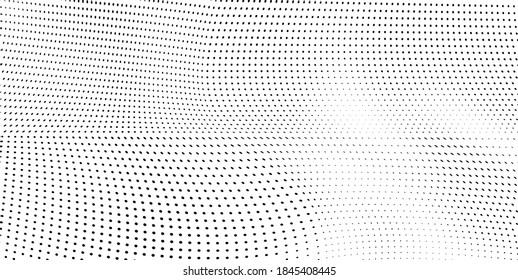 Abstract halftone wave dotted background