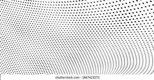 Abstract halftone wave dotted background