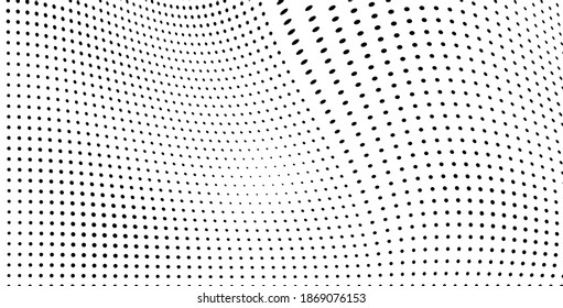 Abstract halftone wave dotted background