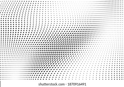 Abstract halftone wave dotted background