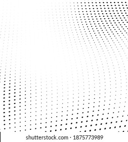 Abstract halftone wave dotted background