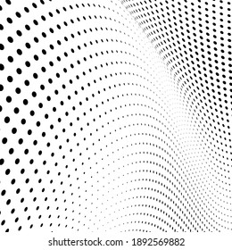 Abstract halftone wave dotted background