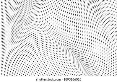 Abstract halftone wave dotted background