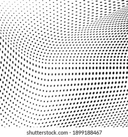 Abstract halftone wave dotted background