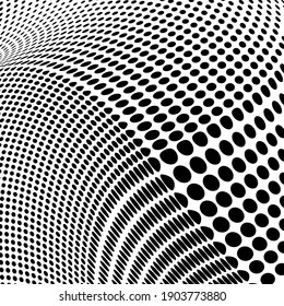 Abstract halftone wave dotted background