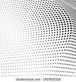 Abstract halftone wave dotted background