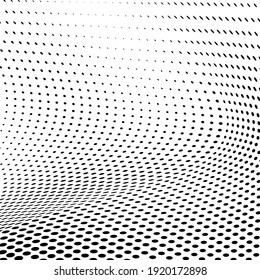 Abstract halftone wave dotted background