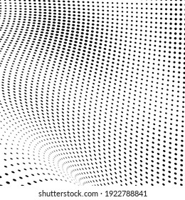 Abstract halftone wave dotted background
