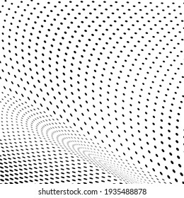Abstract halftone wave dotted background