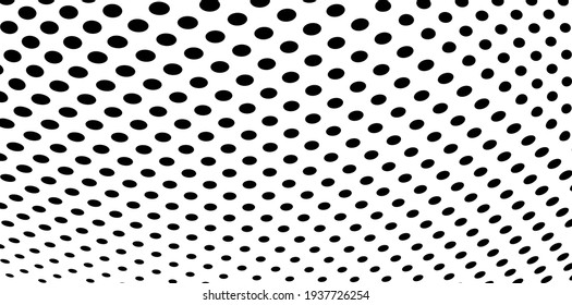 Abstract halftone wave dotted background