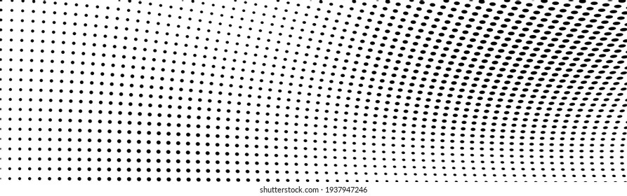 Abstract halftone wave dotted background